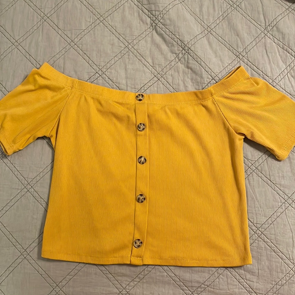 Yellow crop top